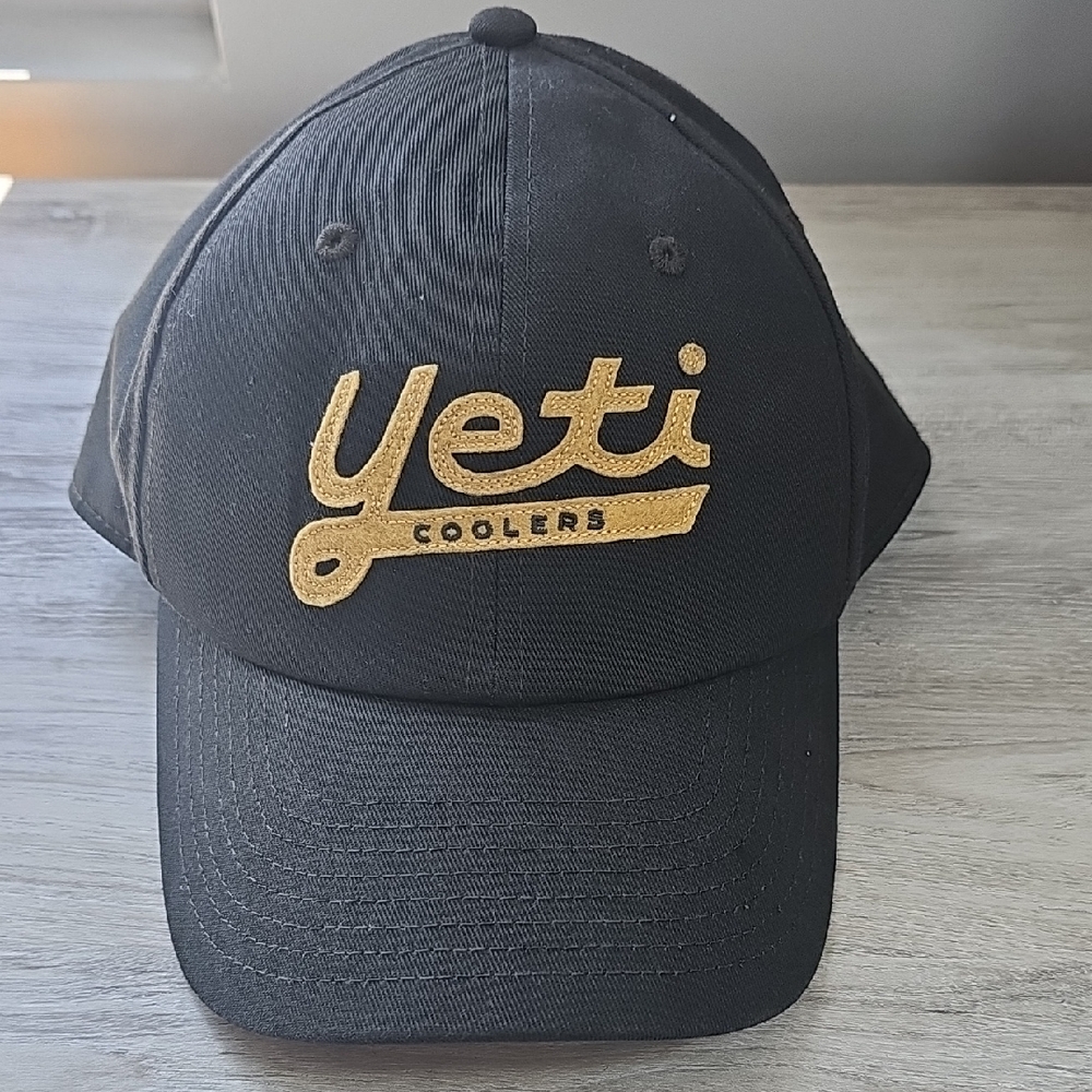 Yeti Black Cap with Gold Logo